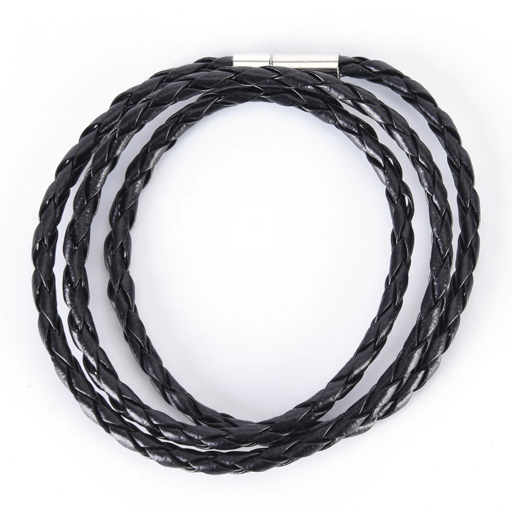 Браслеты в простом стиле мужские кожаные браслеты из нержавеющей стали с