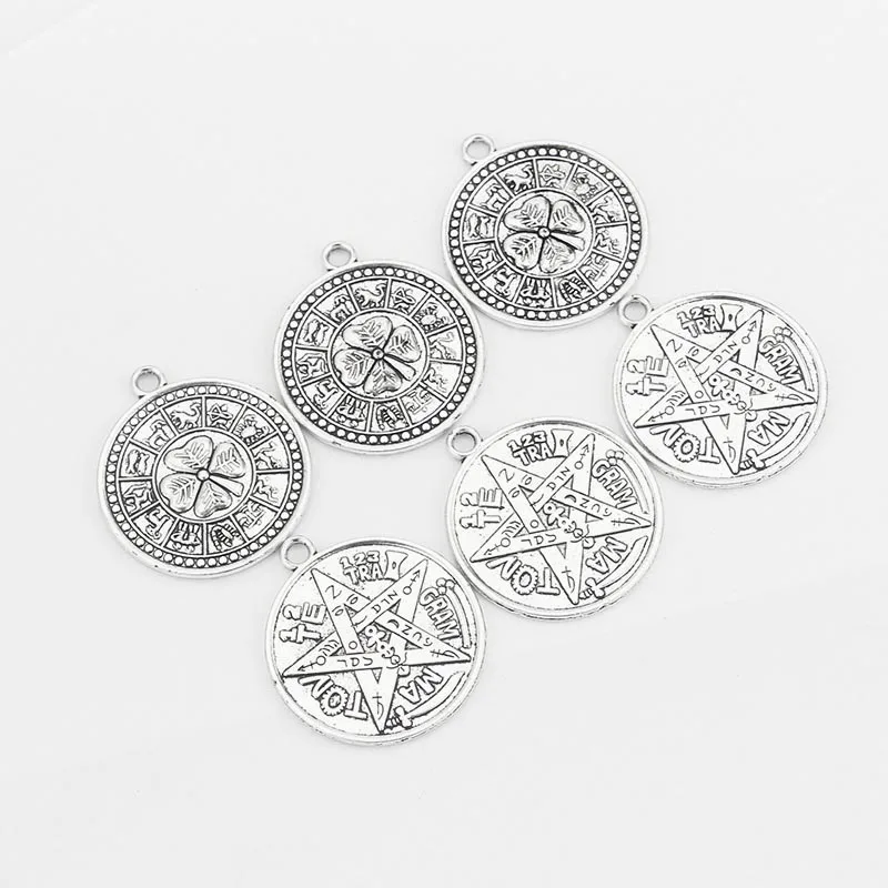 Амулет с листом тетраграмон подвеска Ювелирная фурнитура 5 шт.|pendant jewelry findings|charm