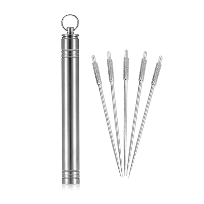 Rover Camel Titanium 5pcs Toothpick With Holder Eco-Friendly Ultralight Portable set | Спорт и развлечения