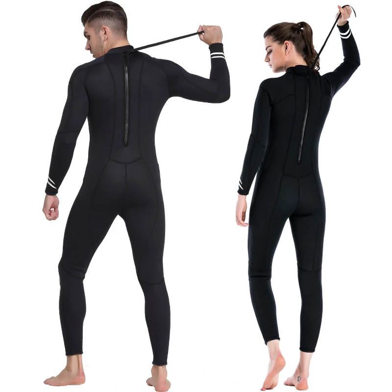 

SBART 3MM Neoprene Scuba Diving Suit Surfing Women's Wetsuit Men Warm Full Body Spearfishing Wet Suit For Underwater Hunting L