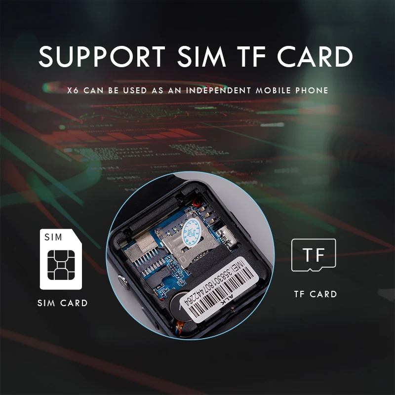 Смарт-часы H &amp A X6 с камерой сенсорным экраном поддержкой sim-карты TF Bluetooth умные
