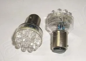 

high quality 10 pieces Rear Stop Parking Bulb BA15S Auto Turn Signal Lamp BA15S LED Car Brake Light 0.3W 12V