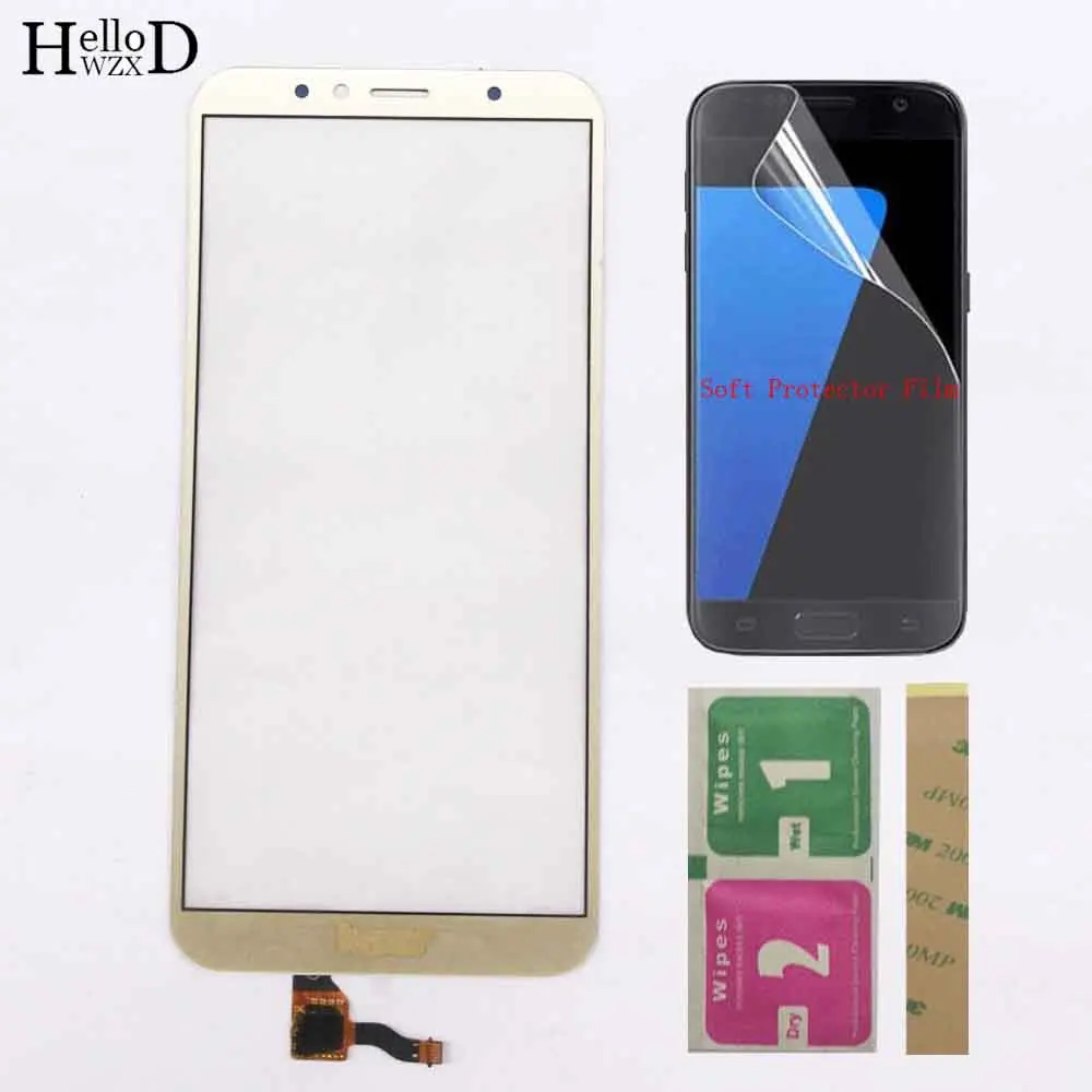 Gold Мобильный сенсорный экран панель для huawei Honor 7A Pro AUM-L29 Honor 7C AUM-L41 сенсорный экран дигитайзер Датчик внешняя стеклянная панель салфетки - Цвет: Gold