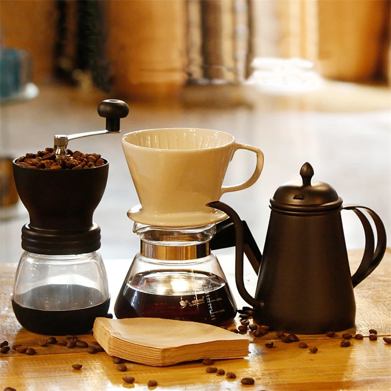 XMT HOME ручной чайник для кофе набор керамических стаканчиков фильтр капельный