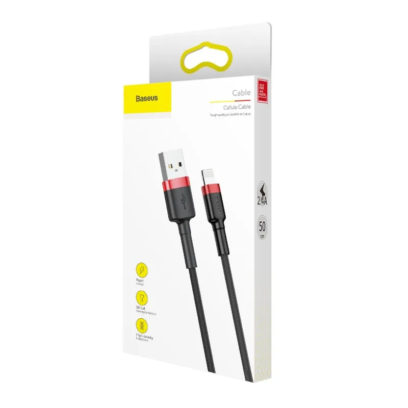 Для USB защитный кабель короткий 0,5 m 1m 2m 3m 2.4A Быстрая зарядка данных мобильный телефон зарядное устройство для iPhone xs max xr x 8 7 6s plus ipad