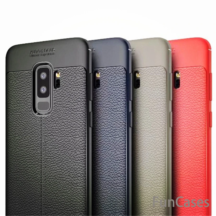 Чехол для samsung S9 роскошный кожаный TPU силиконовый чехол телефона Galaxy S9plus на заднюю