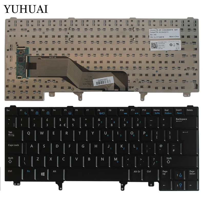 Новая клавиатура для ноутбука Dell Latitude E6420 E6320 E6430 E5420 E5430 E6430s без указания точки |