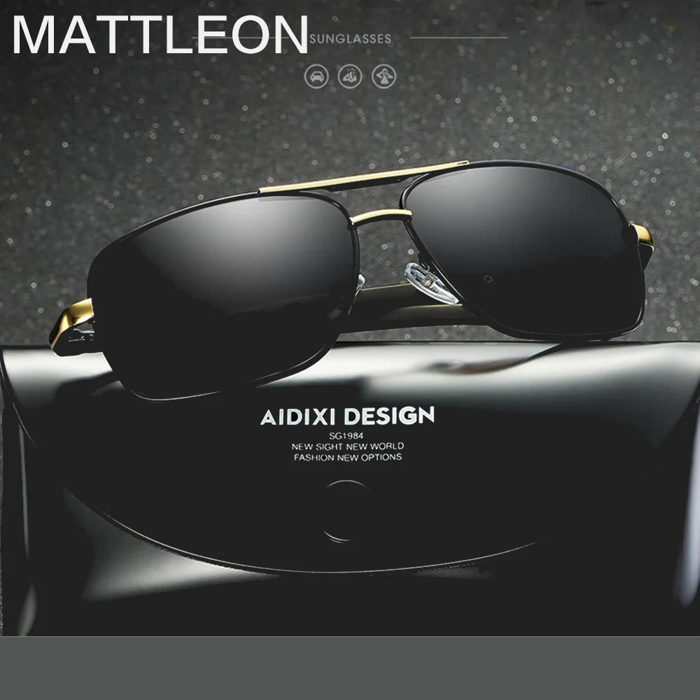 MATTLEON 2019 Новый Бизнес Алюминий магния Для мужчин солнцезащитные очки Мужчин