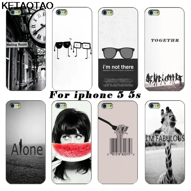 KETAOTAO Последняя мода жираф арбуз очки телефонные чехлы для iPhone 4S 5C 5S 6 6S 7 8 Plus X Чехол
