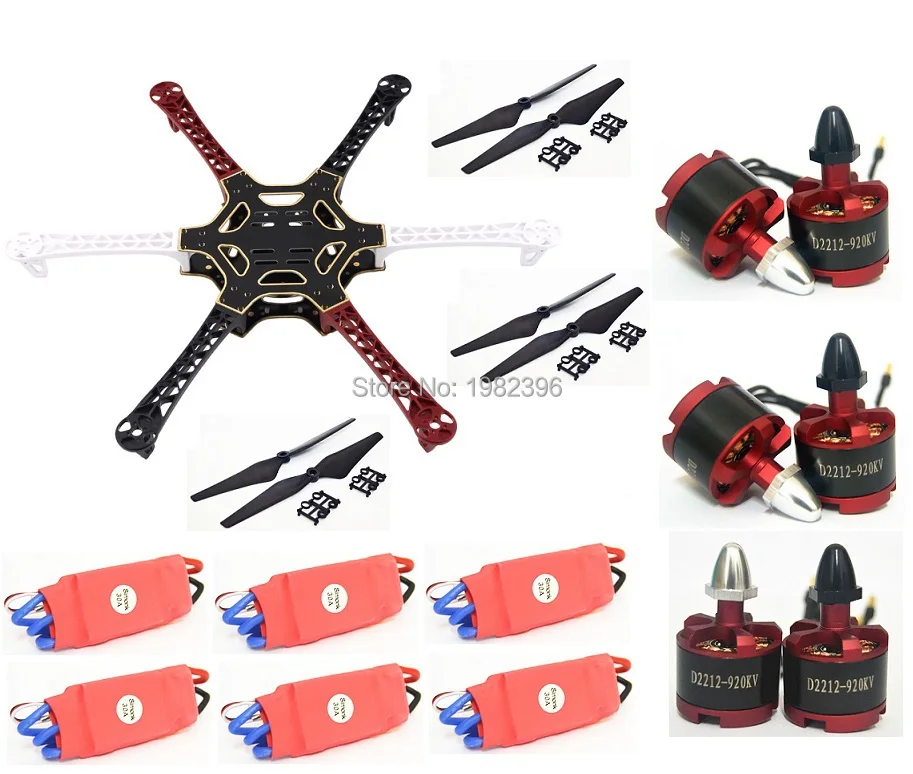 F550 Hexa-Rotor Air Frame FlameWheel Kit 550 мм + 30A Simonk ESC 9450 пропеллер | Игрушки и хобби