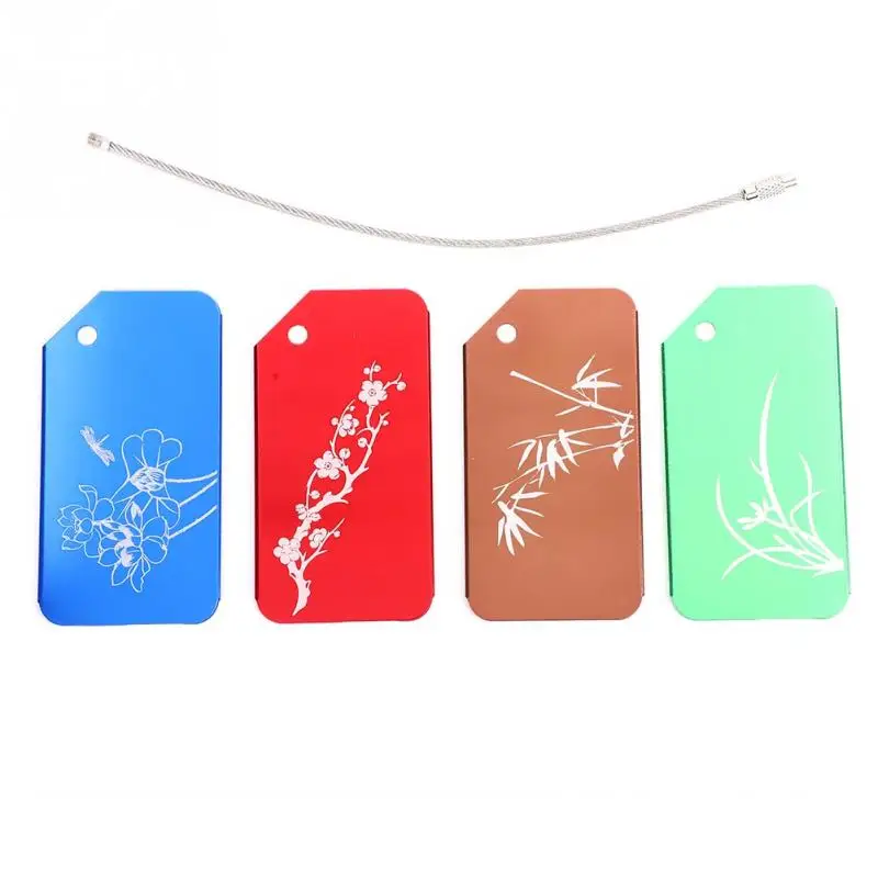 4 шт. багажная бирка с милым рисунком дорожный багажный чемодан этикетка имя