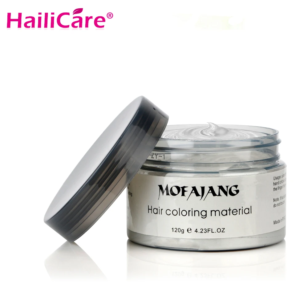

Instant Hair Colour Pomades Waxes White Purple Gray Silver Ash Wax Hair Color Wax Mud Disposable Modeling Dye Cream Washable