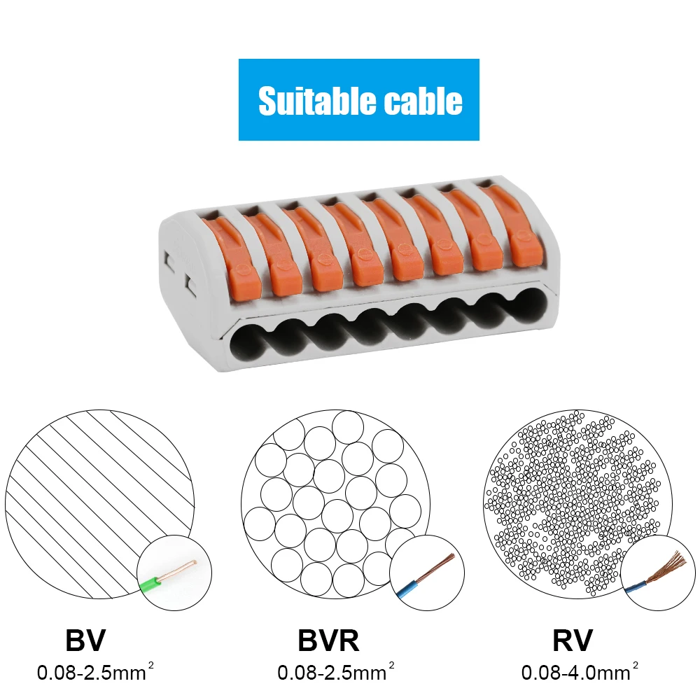 9 шт. коннекторы для электрических проводов 8 каналов | Обустройство дома