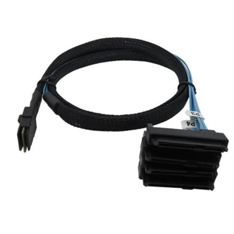 LBSC Mini SAS 36 SFF-8087 to (4) SFF-8482 Connector с SATA Power 1m | Электроника