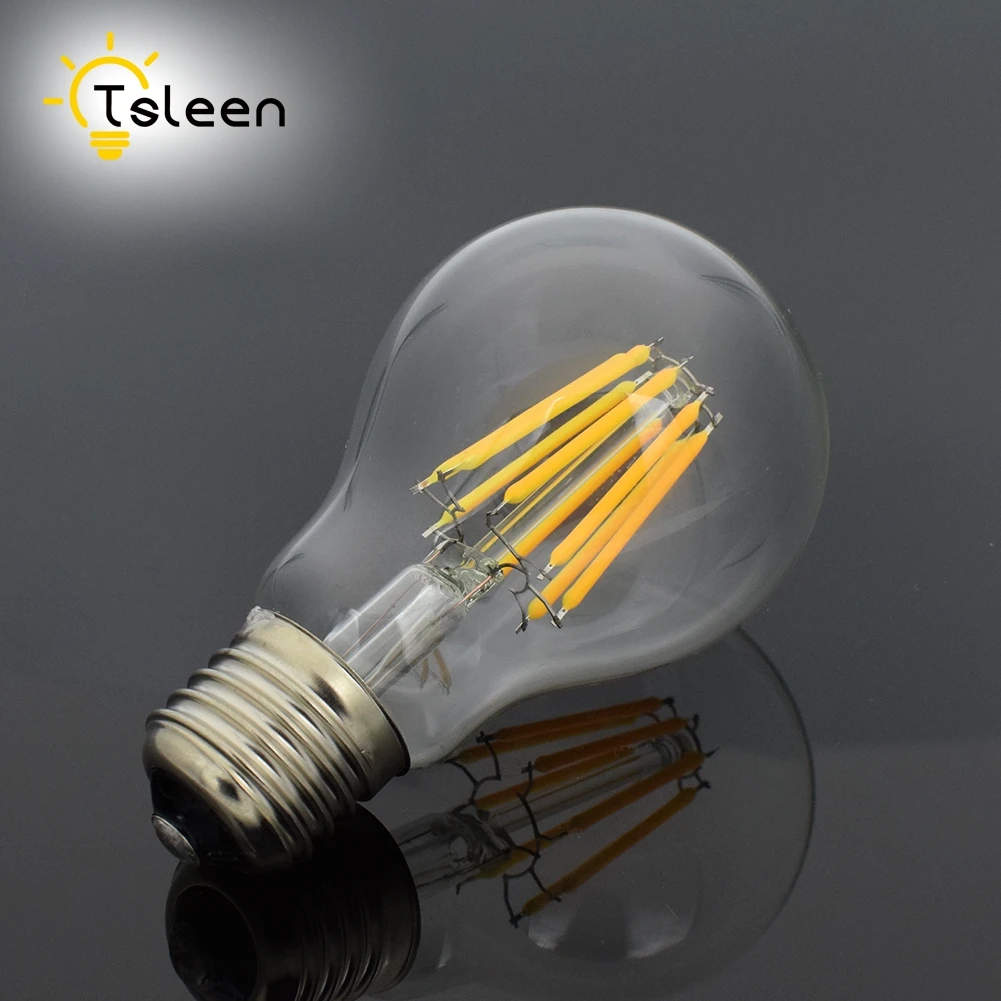 

A60 E27 Dimmer 16W Edison Filament COB LED Bulbs Vintage Round Lights Cool White Lamp 110V 120V Edison retro 220V 230V 240V