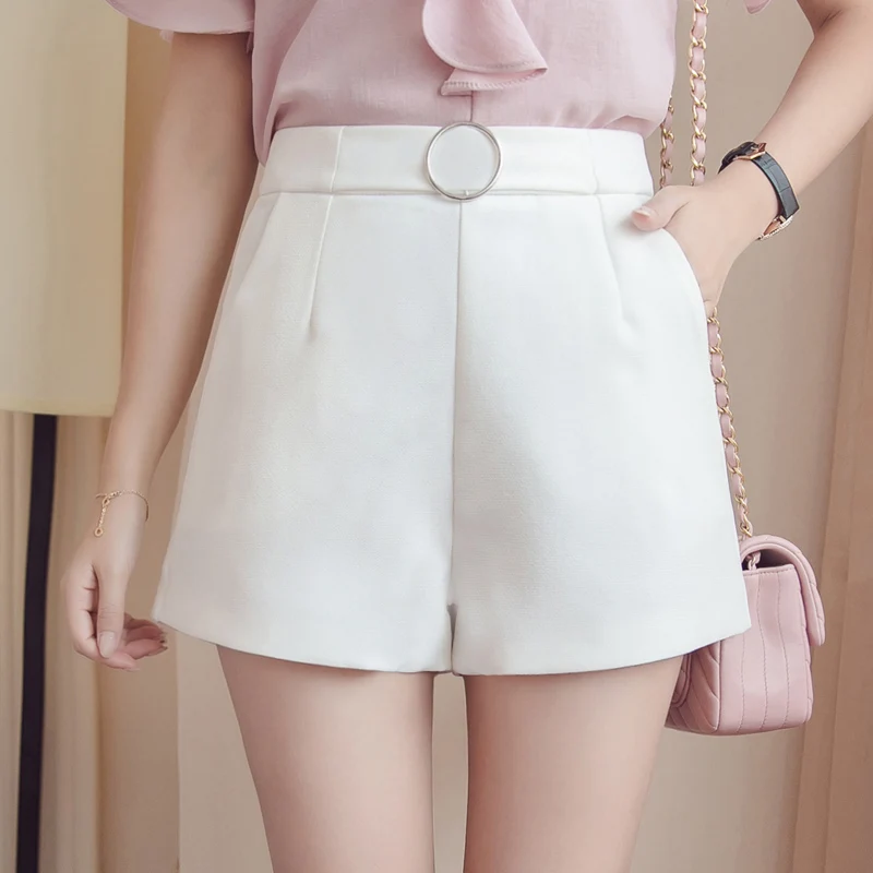 Fencysweet женские широкие шорты 2019 Весна Лето Высокая Талия Короткие брюки офисные