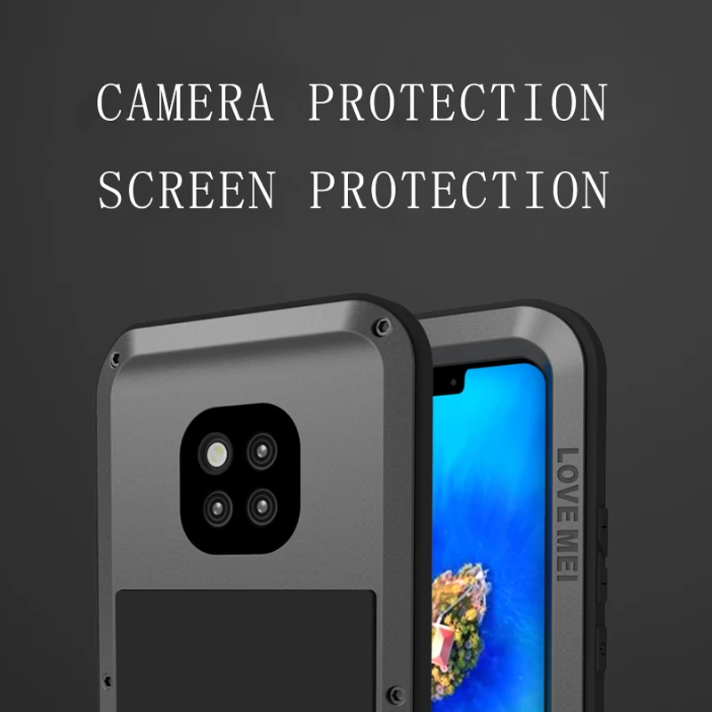 Aluminum Metal Armor Case For Huawei Mate 20 Pro Phone Shockproof Heavy Duty Protective Cover Mate20 |