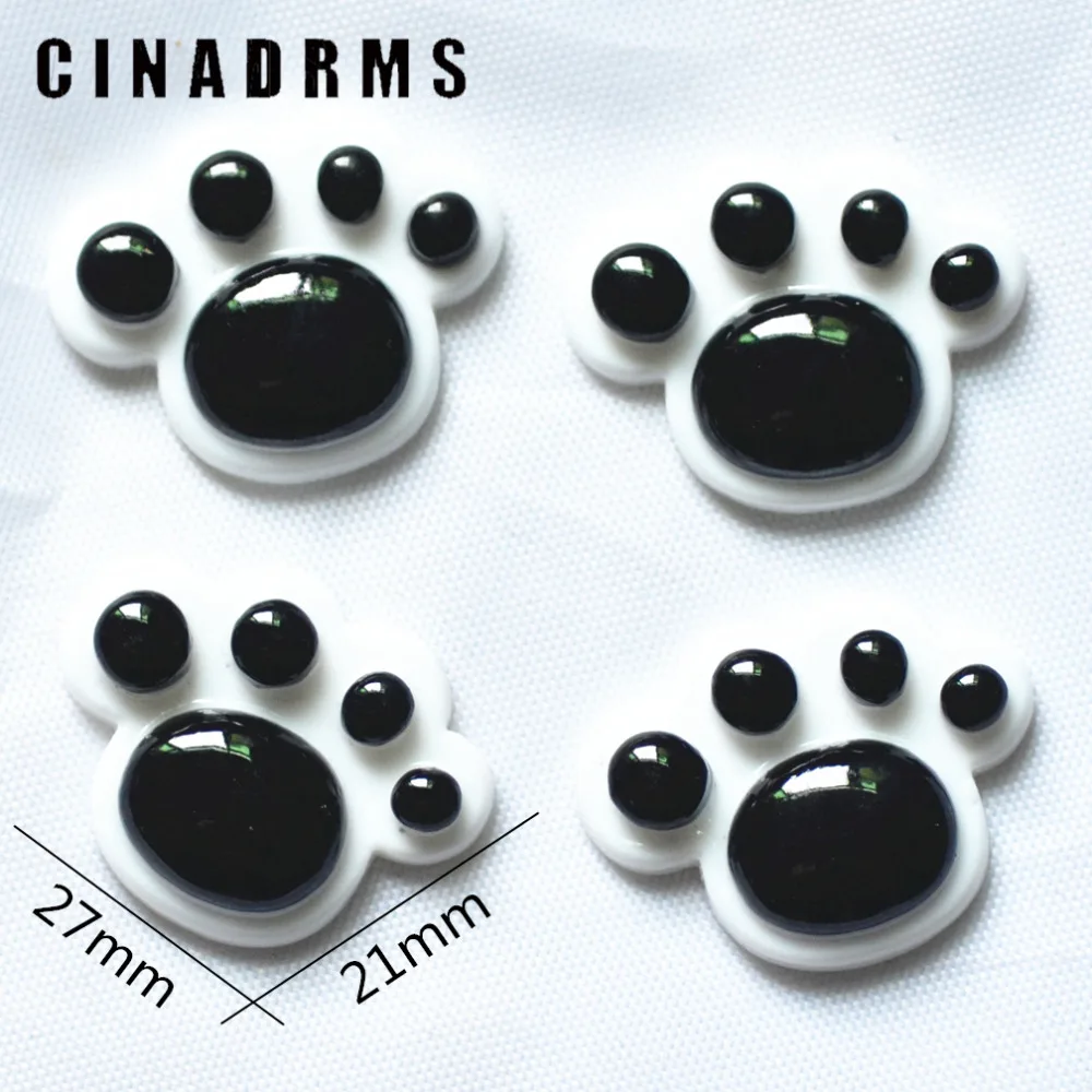 

New Arrival 27mmX21mm Cute Black Bear paw resin Cabochons,Scrapbooking embellishments,resin D.I.Y Paw Miniatures
