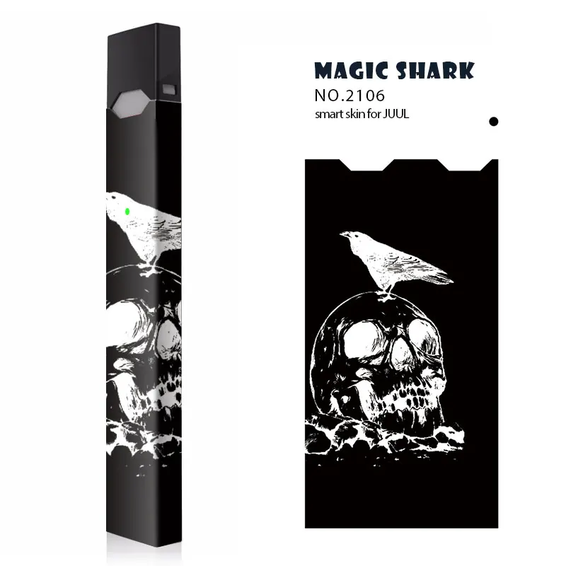 Magic Акула Счастливого Рождества наступает зима черепа панк E наклейка на сигарету