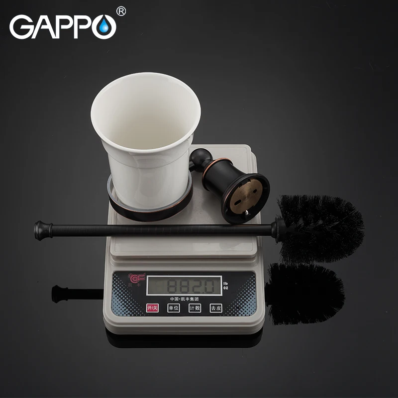 Настенный держатель для туалетной щетки GAPPO черный керамической чашки