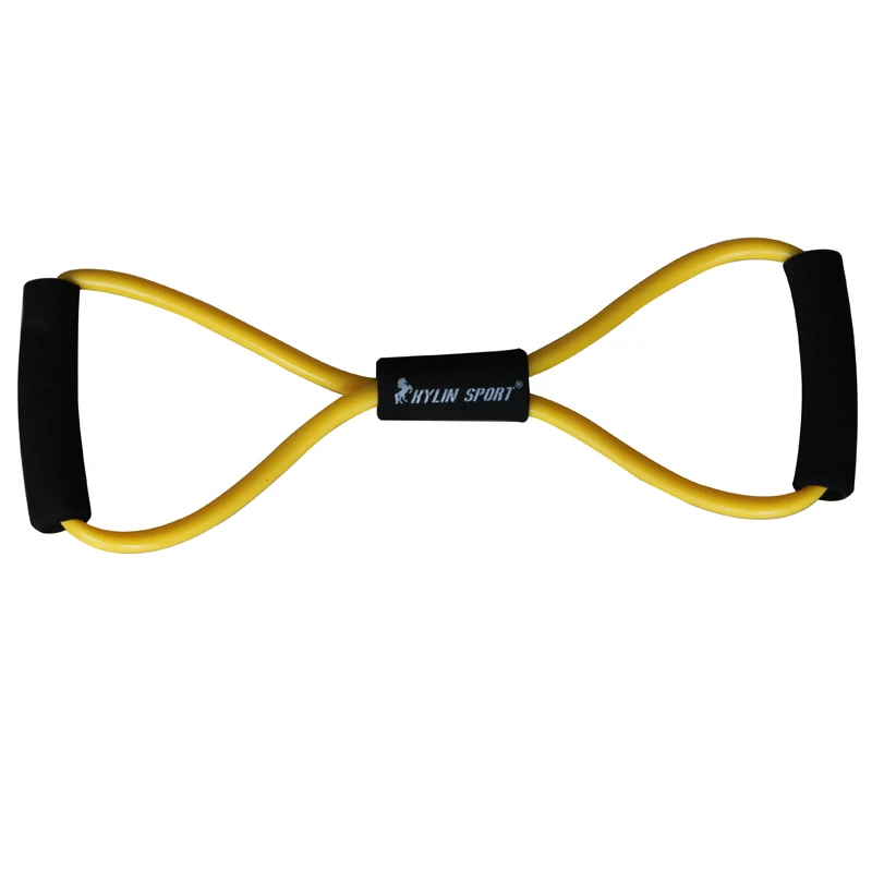 Тренировочная лента для йоги 8 видов желтая оптом и бесплатная доставка|Рукоятки|