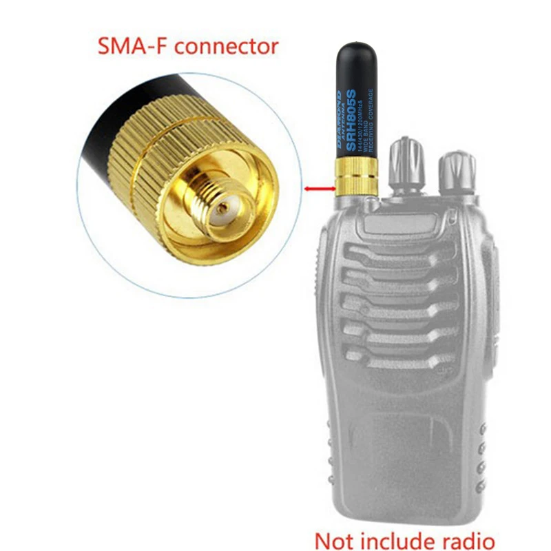XQF Двухдиапазонная UHF + VHF SRH805S SMA Женская антенна для Baofeng стандартная фотография