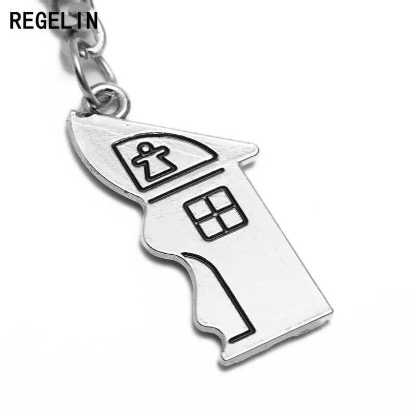 REGELIN 1 пара брелок для ключей дом посеребренное кольцо влюбленных любовь