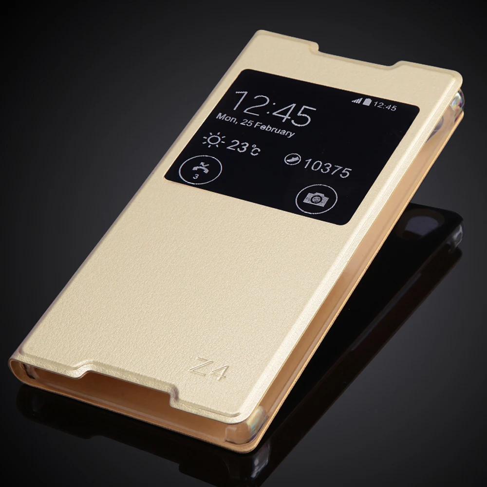 Тонкий чехол для телефона Z4 кожаный Sony Xperia Z3 + E6553 / Plus dual E6533 книжка|case for sony xperia|case