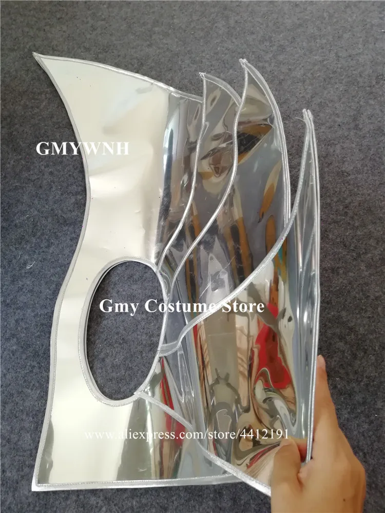 P21 вечерние костюмы для бальных танцев, сценические костюмы, dj певица, платье для выступлений, Серебряное зеркальное платье, платье для дискотеки, доспехи, наряды ds shoulder dj