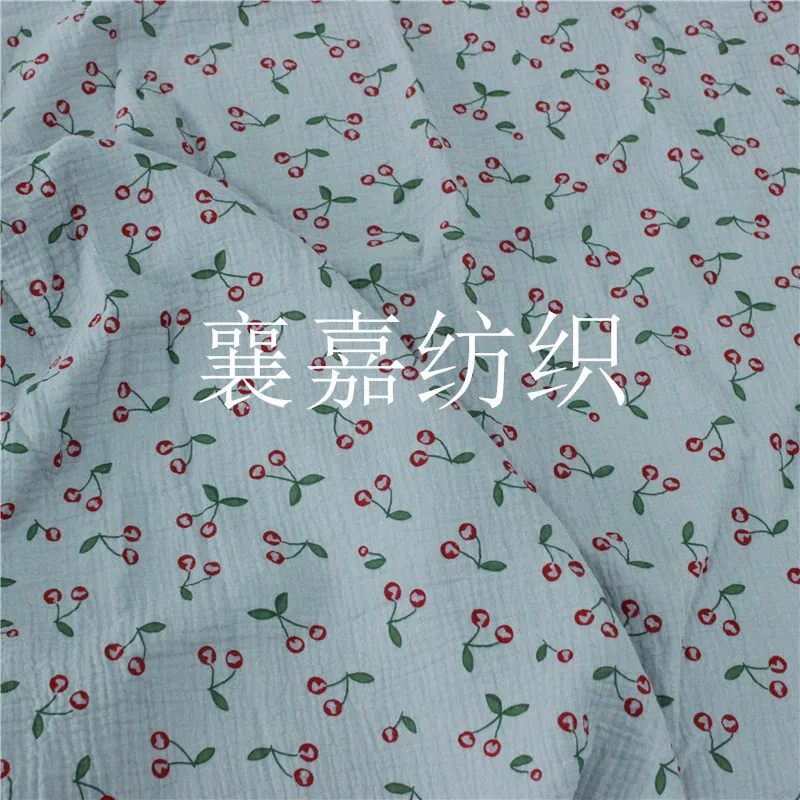 Хлопчатобумажно льняной креп двойной марлевые вишневые пижамы ткань moonwear|Ткань|