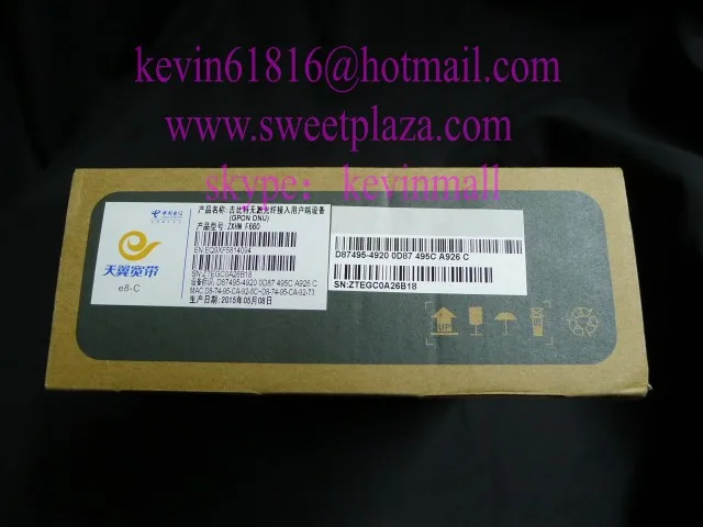 ZTE беспроводной GPON ONU ZXHN F660 с 4 портами ethernet + 2 голосовыми wifi и логотипом Tianyi