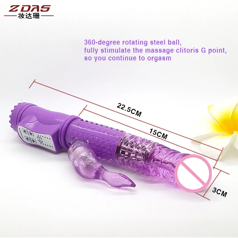 Кролик Клитор Вибратор G Spot вращение водонепроницаемый вибратор фаллоимитатор