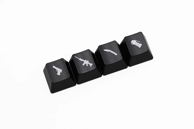 CF Switch W Black x1 Новинка, светящиеся брелки ABS, выгравированный, светильник, светящиеся cf crossfire, игровая клавиша со стрелкой, черный, красный цвет, wasd r4 r1 - Цвет: CF Switch W Black x1