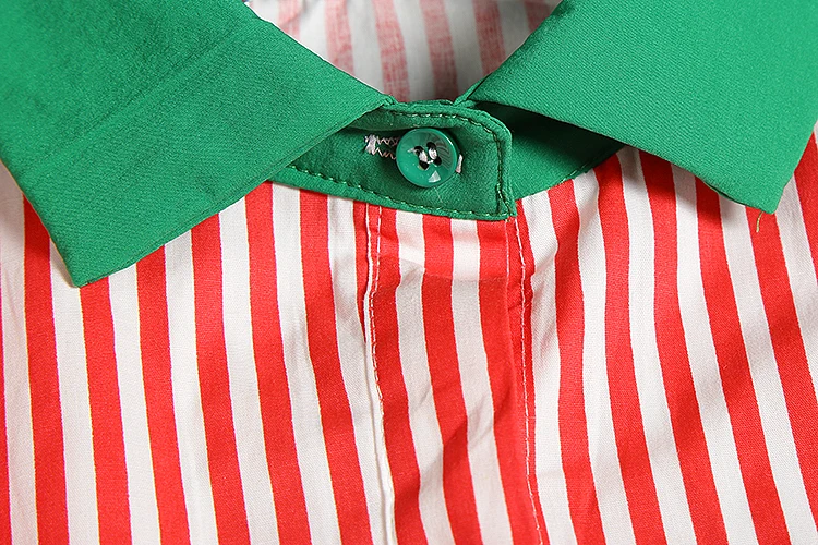 Красный белый рубашки Газа макси размер свободные блузки женские длинные с