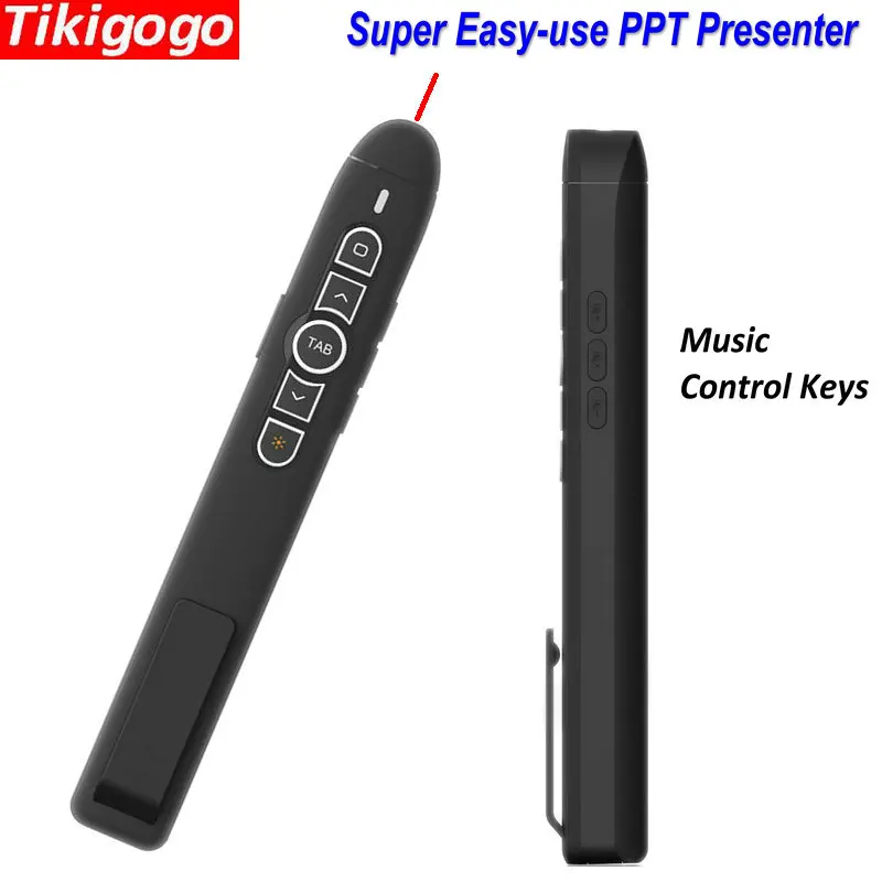 Tikigogo P30 2 4G USB Беспроводной Ведущий красная лазерная указка PPT презентаций PowerPoint