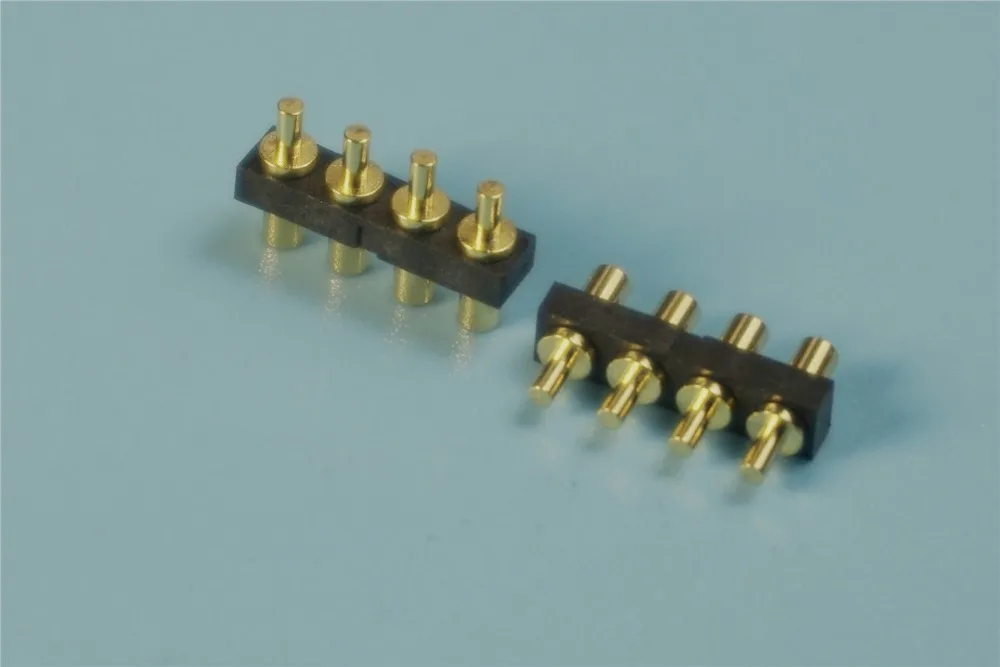 5 шт. контактная панель Pogo Pin 4 2 54 мм шаг позиции 0 высота PCB Вертикальная Золотая 1u