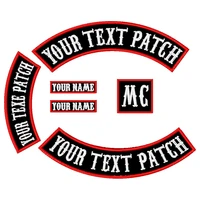 6pcs 350mm wide font patch custom embroidered rocker ironsew on patch jacket rider motorcycle biker patch for back name patch