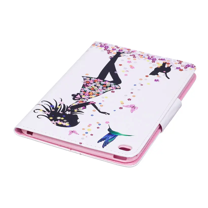 Модный чехол для планшета с рисунком для Apple iPad mini 4 Mini4, умный чехол, Модный чехол для девочки с кошкой, откидная подставка, силиконовый чехол из искусственной кожи