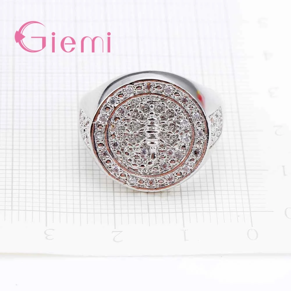 New Fashion 925 Sterling Silver Exquisite Round Love Friendship Ring Women Men Simple Cute Animal Jewellery Lady | Украшения и