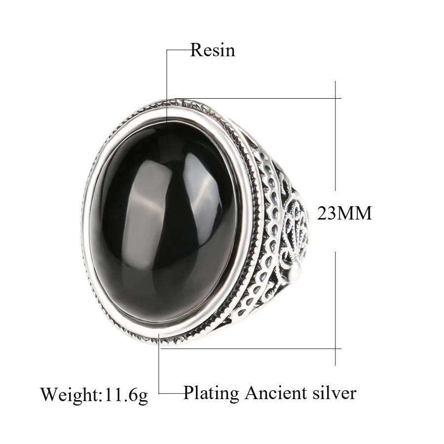 Женское Винтажное кольцо с имитацией кристаллов Masonic черное обручальное