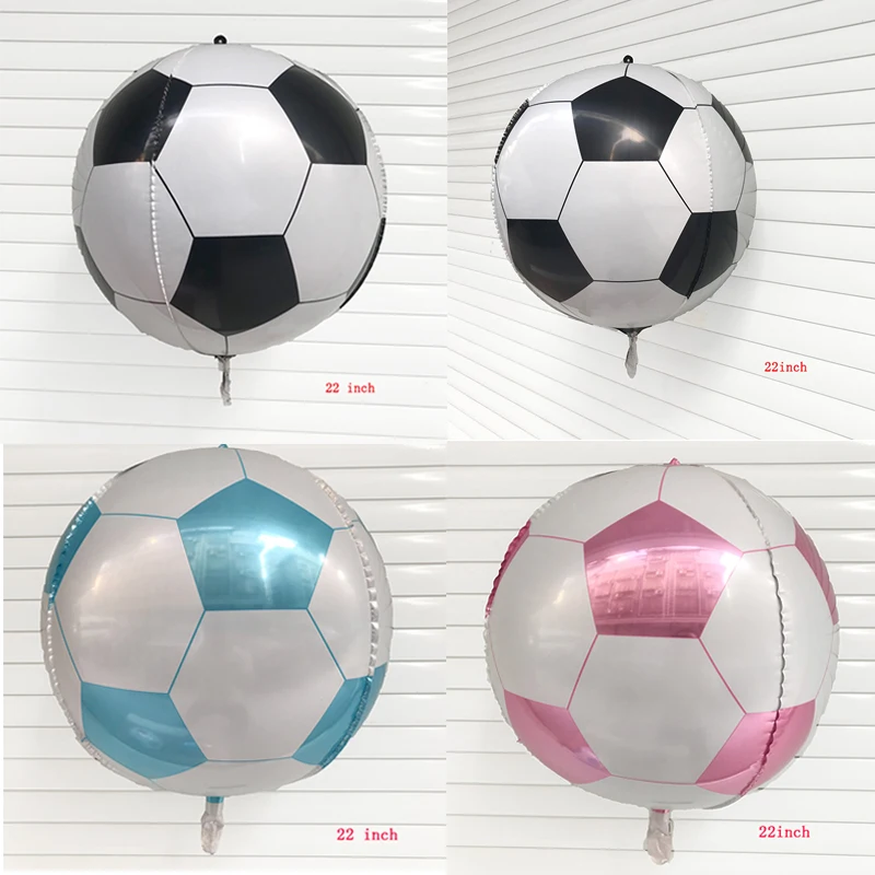 

new 1pcs 22inch 4D Round football Foil Balloons wedding Birthday Party Decor Helium Inflatable Globos supply