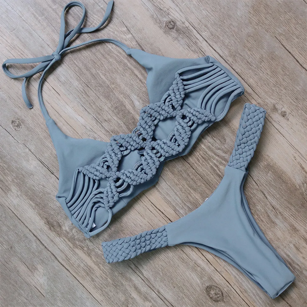 Женское микро бикини 2019 Сексуальная Мягкий комплект купальники пляжная одежда