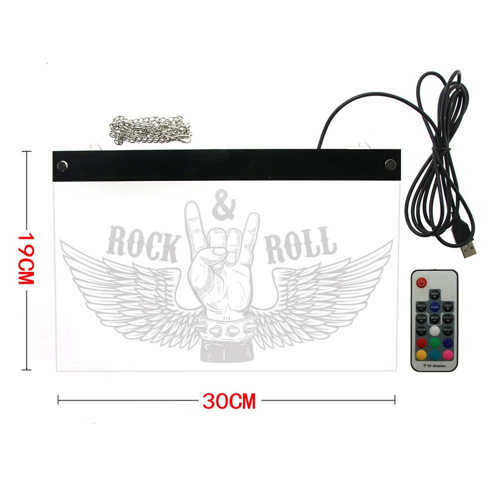 Rock N Roll рок музыка многоцветная меняющая светодиодсветильник вывеска подарок для