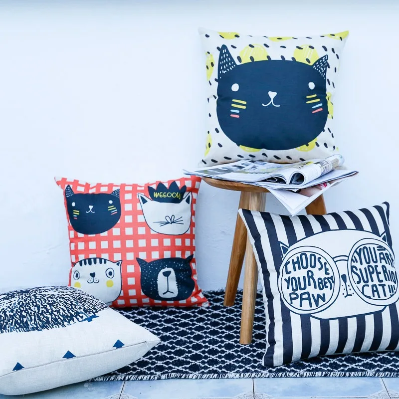 Бесплатная доставка Стиль талия наволочка Happy campers pillowcover подушки случаях