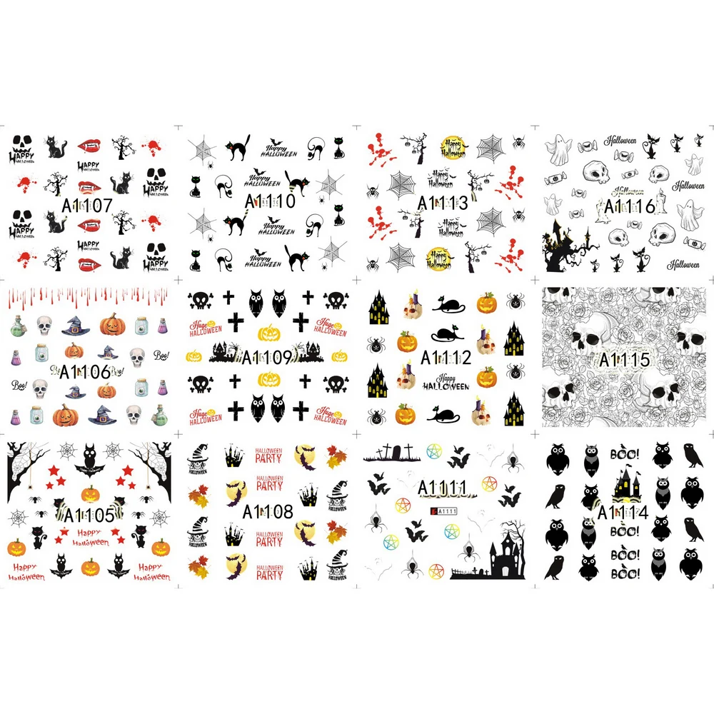 12 упаковок/партия декоративные наклейки для ногтей|water decals|lot nail artnail art |