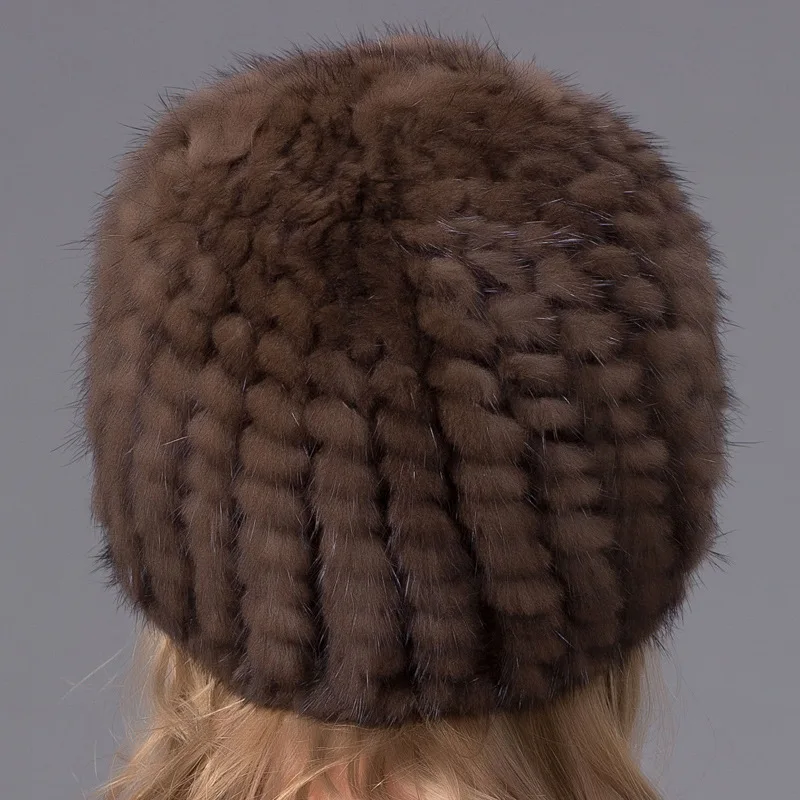 Winter New Mink Knitted Fur Visor Cap Women European American Fashionable Visors Hat Lady Outdoor Thicken Warm Casual Caps H7042 |