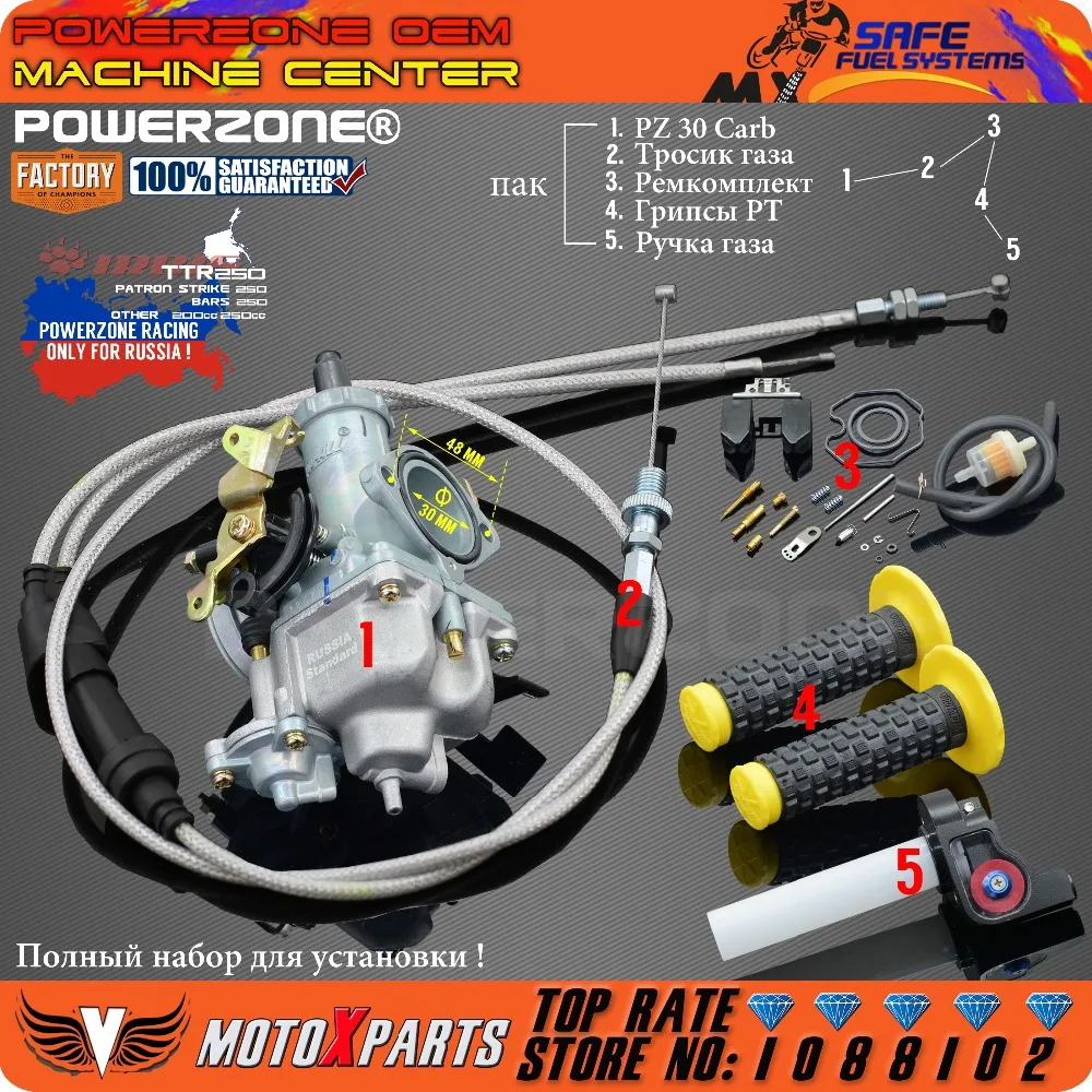 Power Zone PZ30 IRBIS TTR250 настраиваемый струйный блок питания для карбюратора Keihin 30 мм +