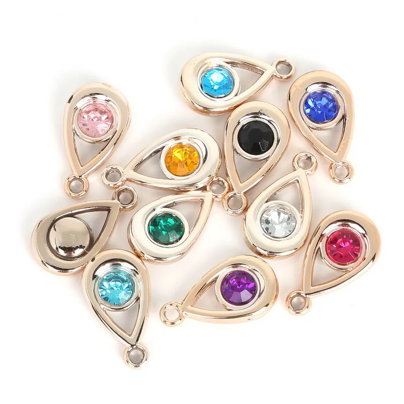 Plastic Acrylic Rhinestone CCB Charms Pendant Flower Colorful Mixable Styles 20pcs/Bag for Making Fashion Jewelry | Украшения и