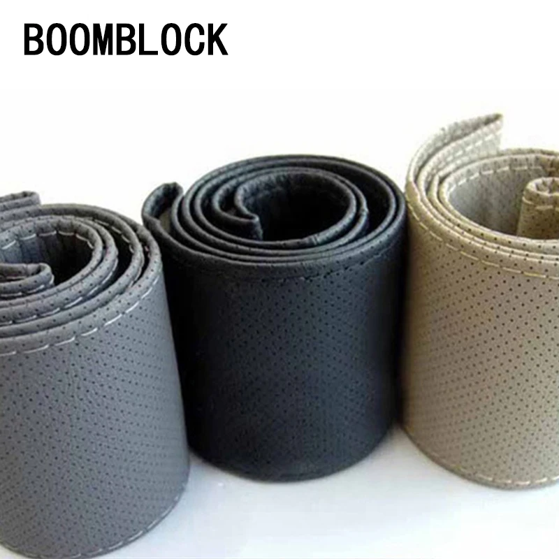 BOOMBLOCK чехлы на руль наклейки для Audi A4 B6 B8 VW Passat B5 B7 Skoda Octavia A7 A5 Renault Megane 2 3 Ford Focus mk2