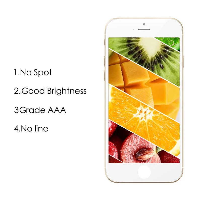 1pcs LCD Display For iPhone 5S With Touch Screen Digitizer Assembly Black Color No fingerprint features | Мобильные телефоны и